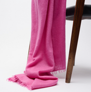 Handwoven Felted Shawl - Old Rose