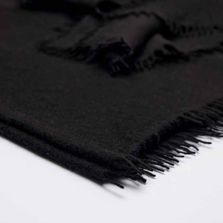 Handwoven Felted Shawl - Black