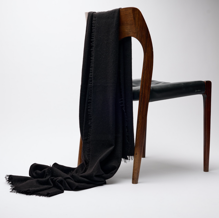 Handwoven Felted Shawl - Black