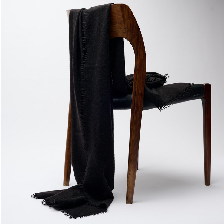 Handwoven Felted Shawl - Black