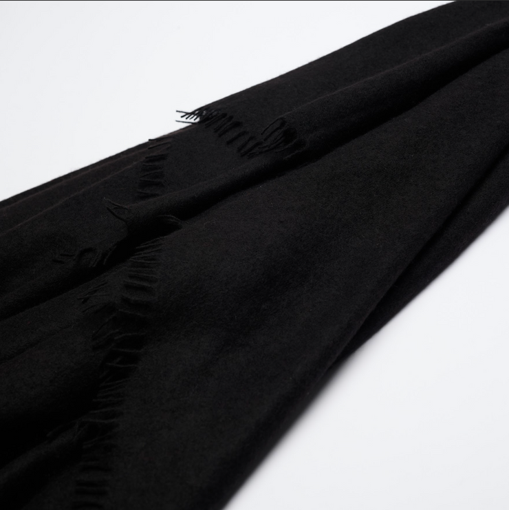 Handwoven Felted Shawl - Black