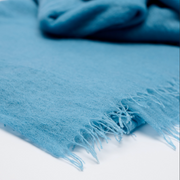 Felted Light Weight Handwoven Shawl - Carolina Blue