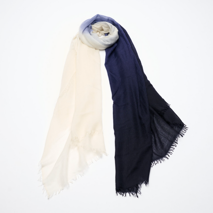 Handwoven Lightweight Shawl - Ombre Blue