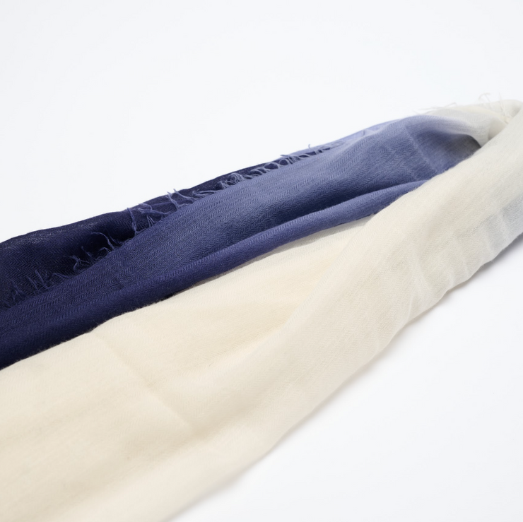 Handwoven Lightweight Shawl - Ombre Blue