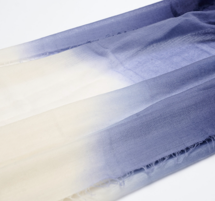 Handwoven Lightweight Shawl - Ombre Blue