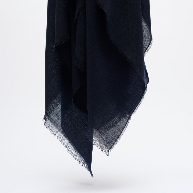 Fine Woven Shawl - Dark Navy