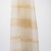 Light Weight Handwoven Shawl - Cream with Natural & Soft Orange Stripes