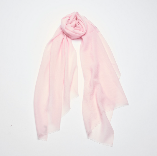 Light Weight Handwoven Shawl - Soft Petal Pink