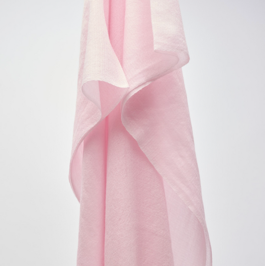 Light Weight Handwoven Shawl - Soft Petal Pink