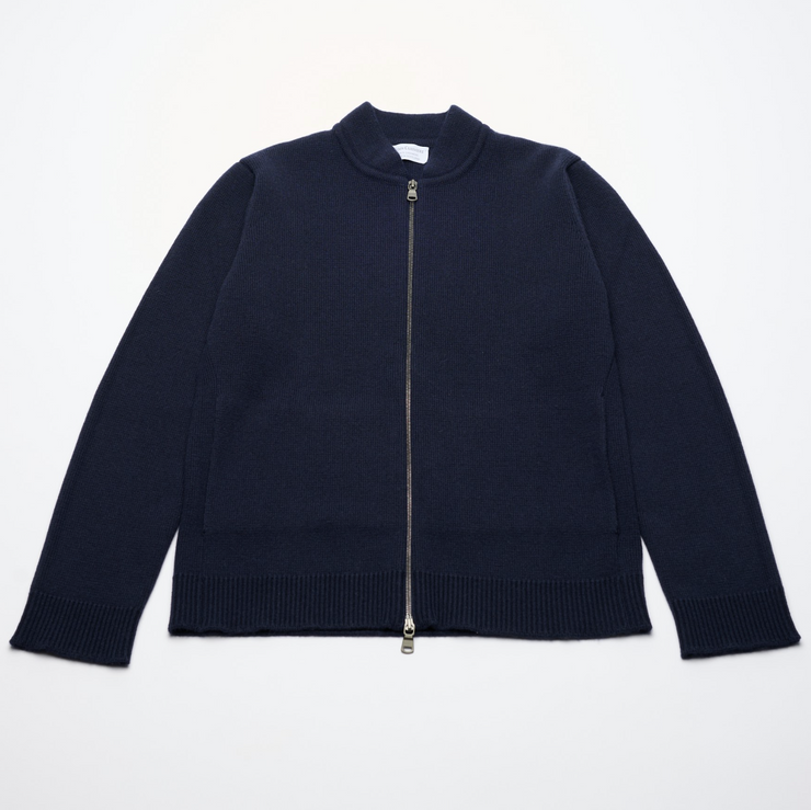 Milano Stitch Zip Up Jacket - Navy