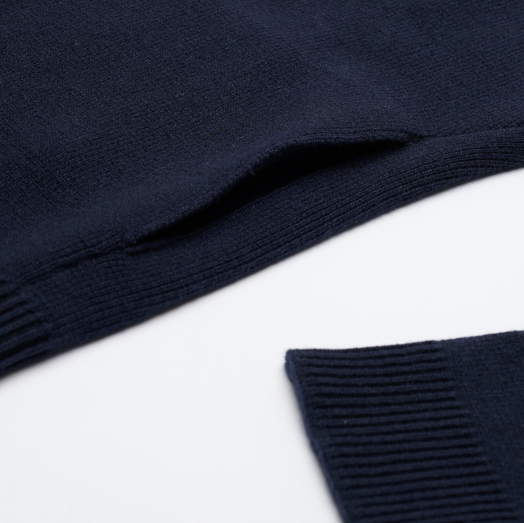 Milano Stitch Zip Up Jacket - Navy