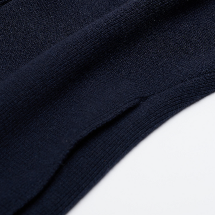 Milano Stitch Zip Up Jacket - Navy