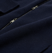 Milano Stitch Zip Up Jacket - Navy