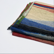 Double Sided Aztec Design Green/Red & Navy Cashmere/Wool Blend Blanket