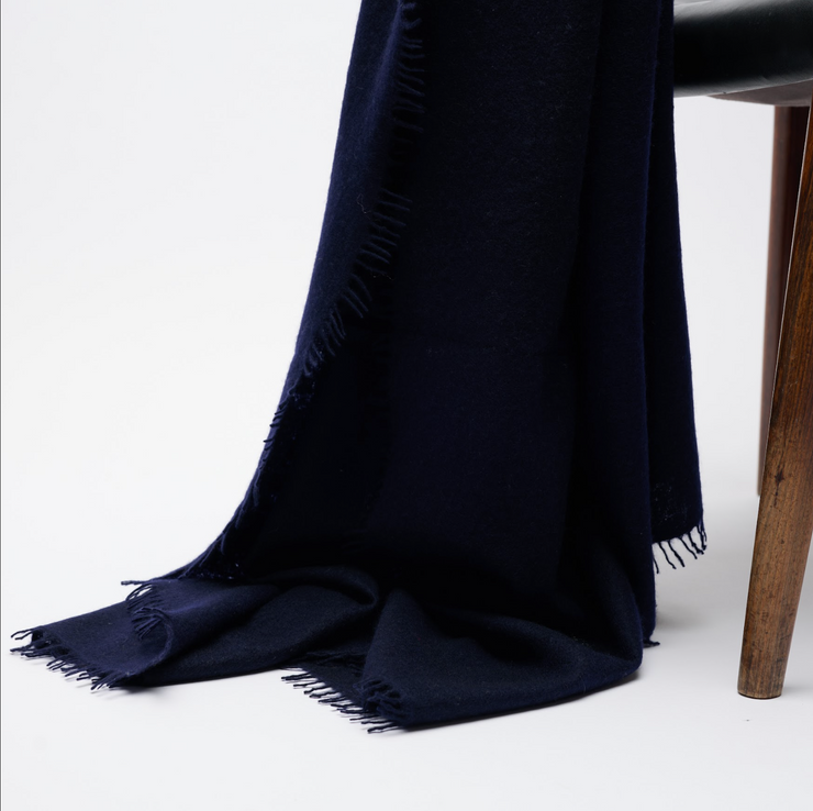 Handwoven Shawl - Navy