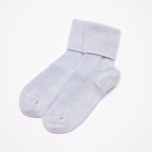 Blue Steel Marl - Cashmere Socks