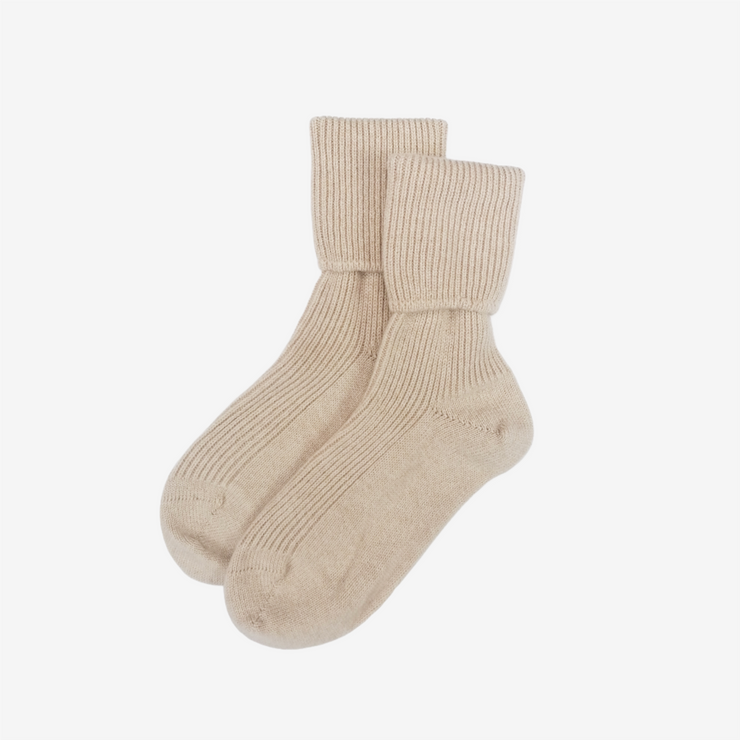 Plain Bed Socks - Oatmeal