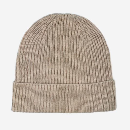 Oatmeal Classic Ribbed Beanie