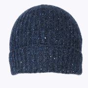 Blue Ribbed Sparkle Beanie