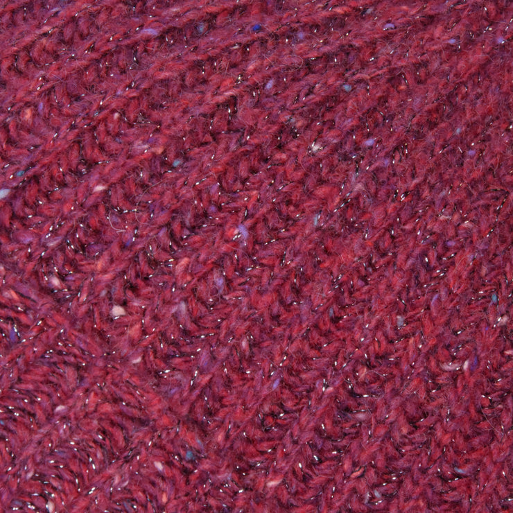 Ruby Ribbed Sparkle Beanie