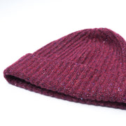 Ruby Ribbed Sparkle Beanie