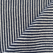 Navy & White Striped Cashmere Scarf