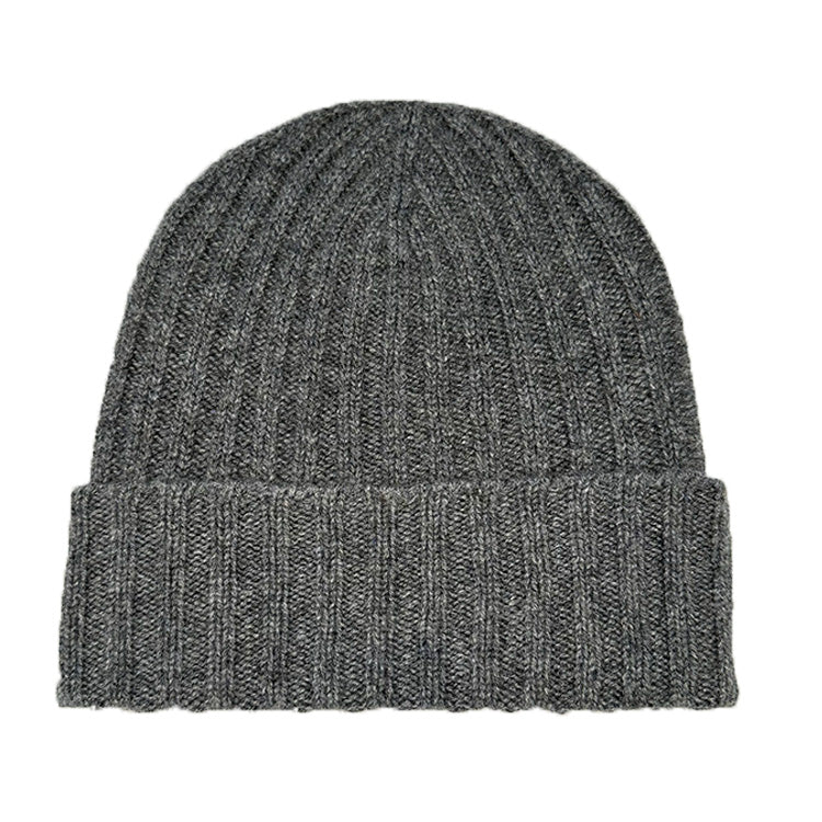 Grey Wide Ribbed Beanie