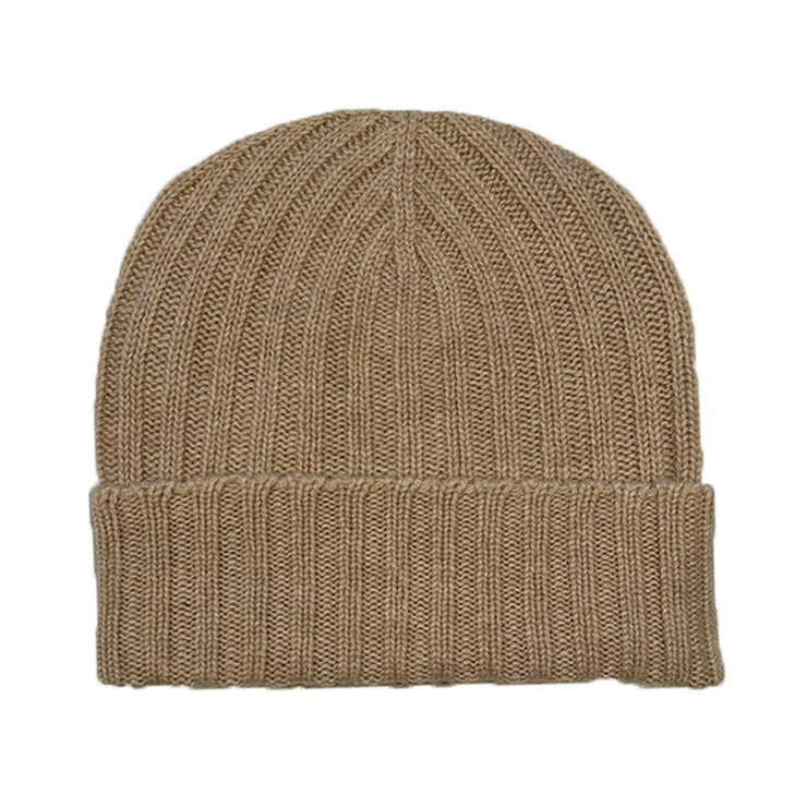 Oatmeal 3 ply Wide Ribbed Beanie
