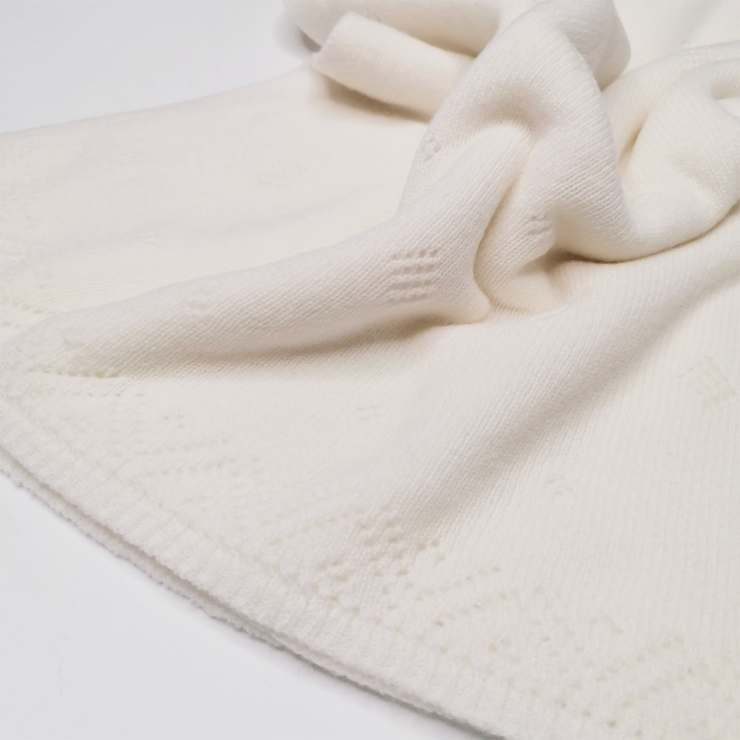 Cashmere Baby Blanket with Delicate Detail
