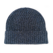 Blue Ribbed Sparkle Beanie