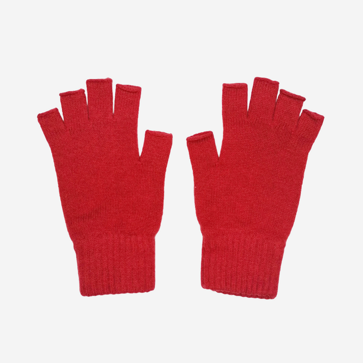 Fingerless Gloves - Red