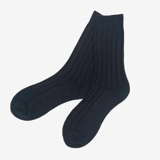 Men's Navy Cashmere Socks