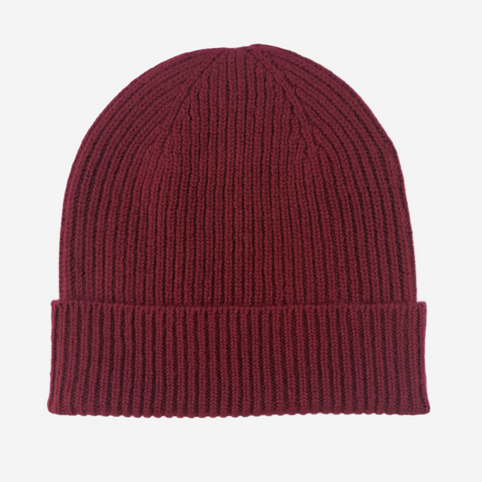 Bordeaux Classic Ribbed Beanie