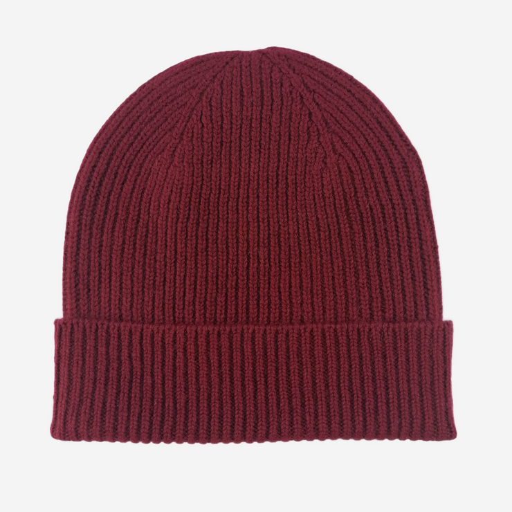 Bordeaux 3 Ply Classic Ribbed Beanie