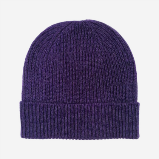 Purple Classic Ribbed Beanie